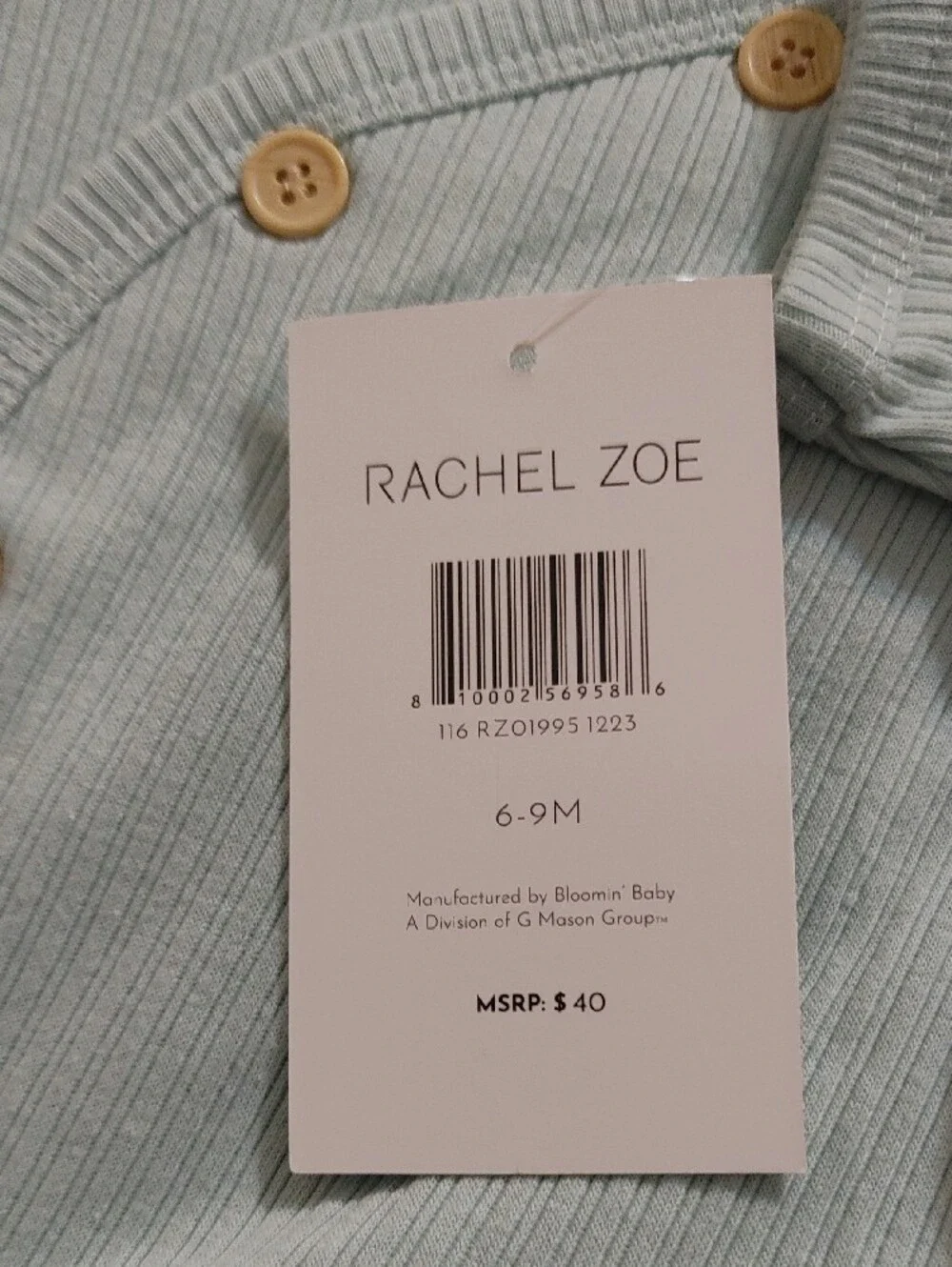 5 Pack Bodysuits Rachel Zoe Baby Ribbed Wrap One-Piece in Sage Green